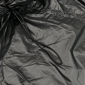 YGEBB Long Round Jacket In Black