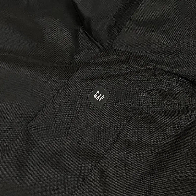 YGEBB Magnet Closure Logo Parka In True Black