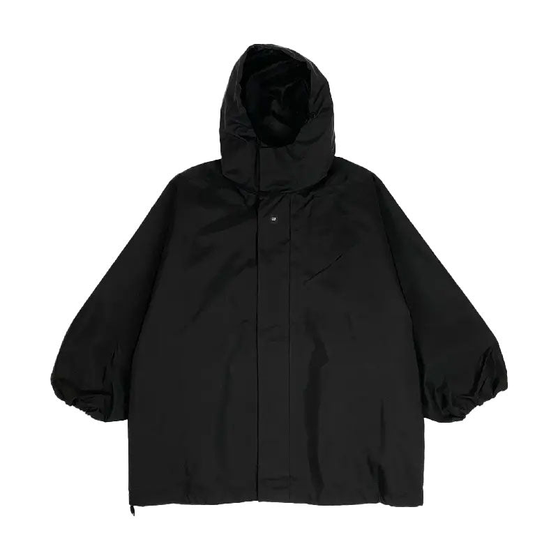 YGEBB Magnet Closure Logo Parka In True Black
