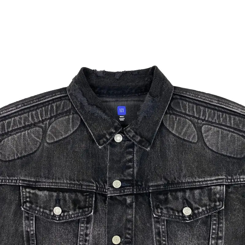 YGEBB Padded Denim Jacket – Washed Grey
