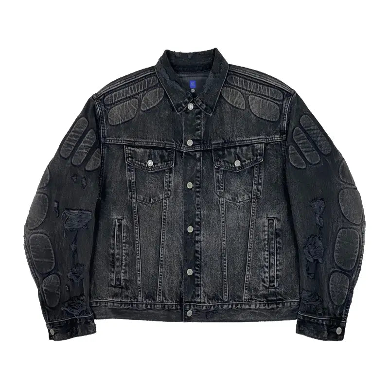 YGEBB Padded Denim Jacket – Washed Grey