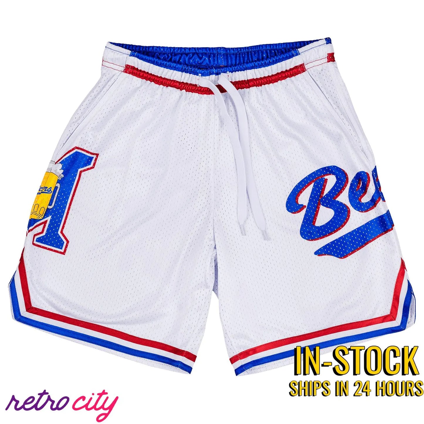 BASEketball Beers Retro Mesh Pocket Shorts *IN-STOCK*