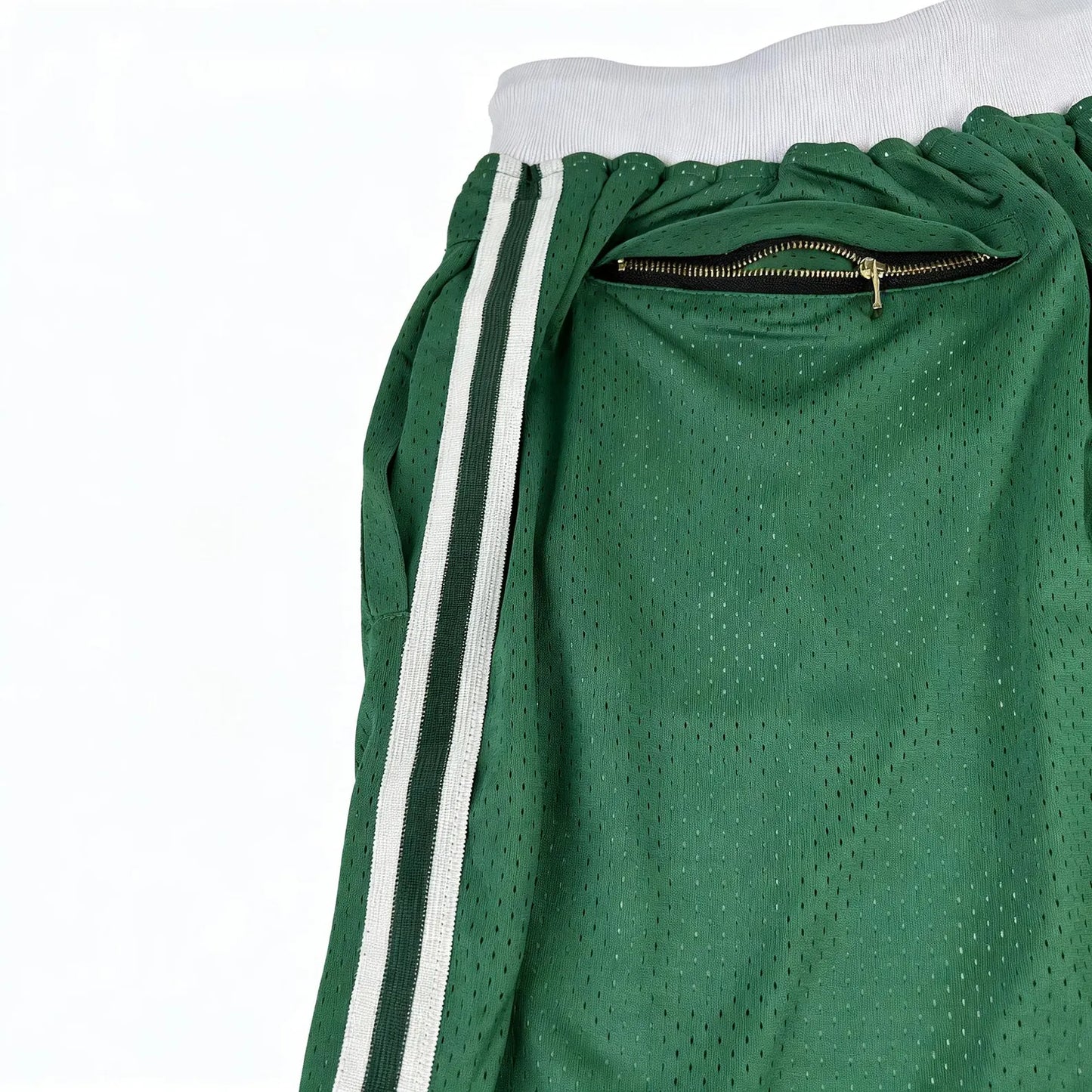 Legend Big Bird 3 Basketball Shorts, Green Mesh Athletic Shorts, Retro Streetwear Sports Shorts