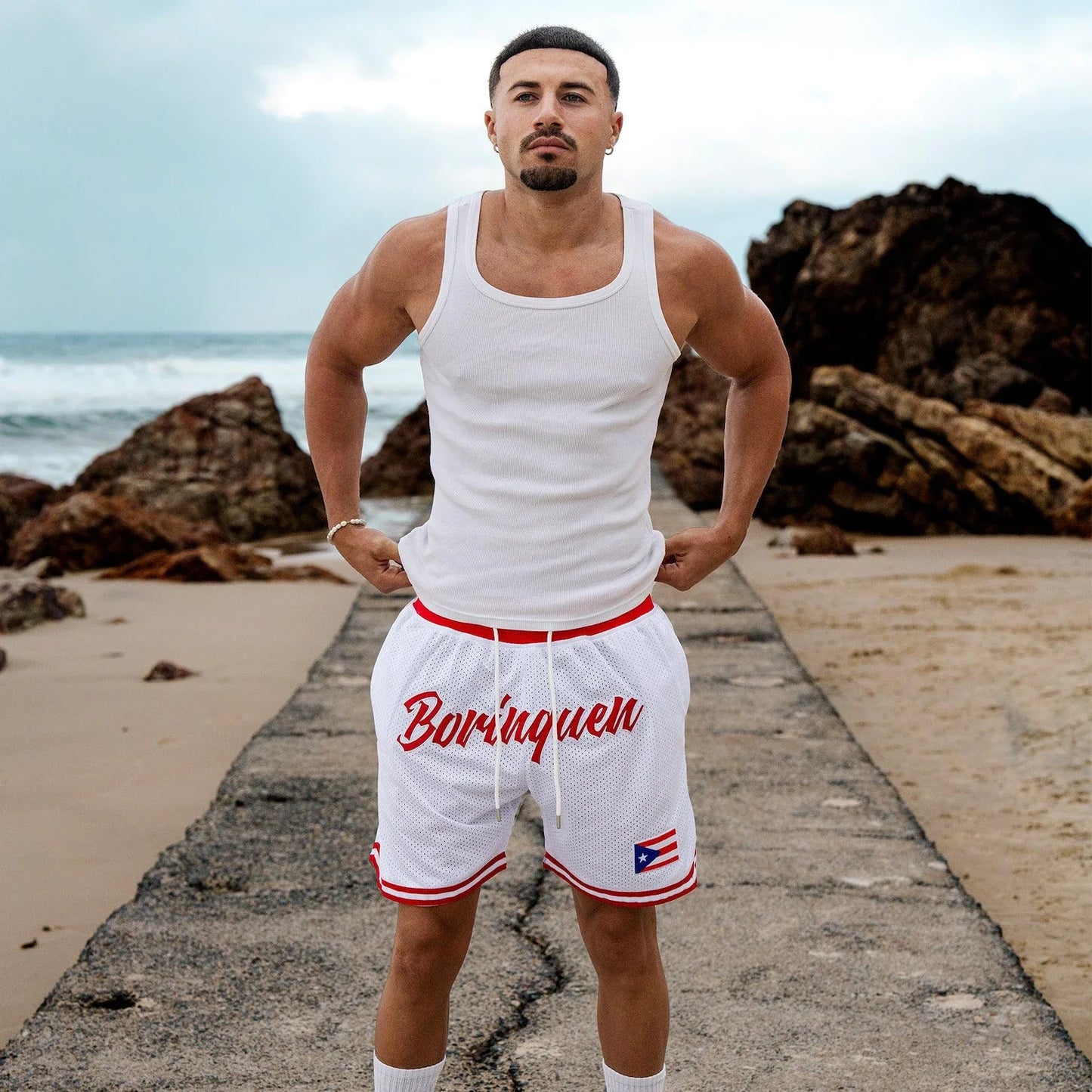 Custom Puerto Rico 'Borinquen' Heritage Basketball Shorts – Free Personalisation, Free Delivery