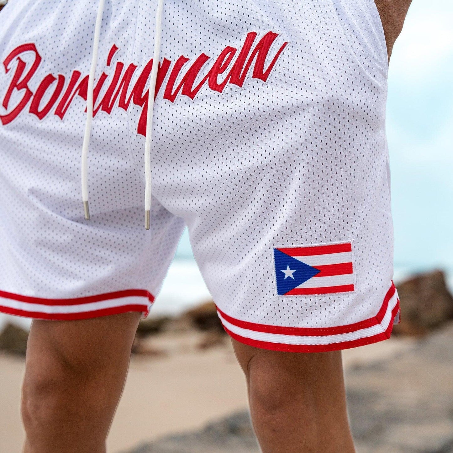 Custom Puerto Rico 'Borinquen' Heritage Basketball Shorts – Free Personalisation, Free Delivery