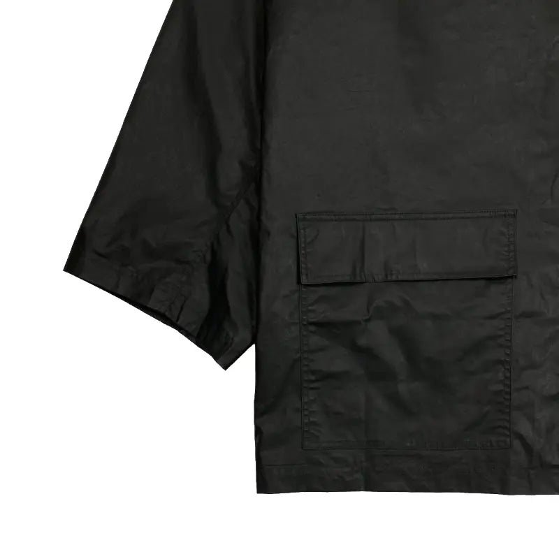 YGEBB Coated Cotton Light Parka In True Black